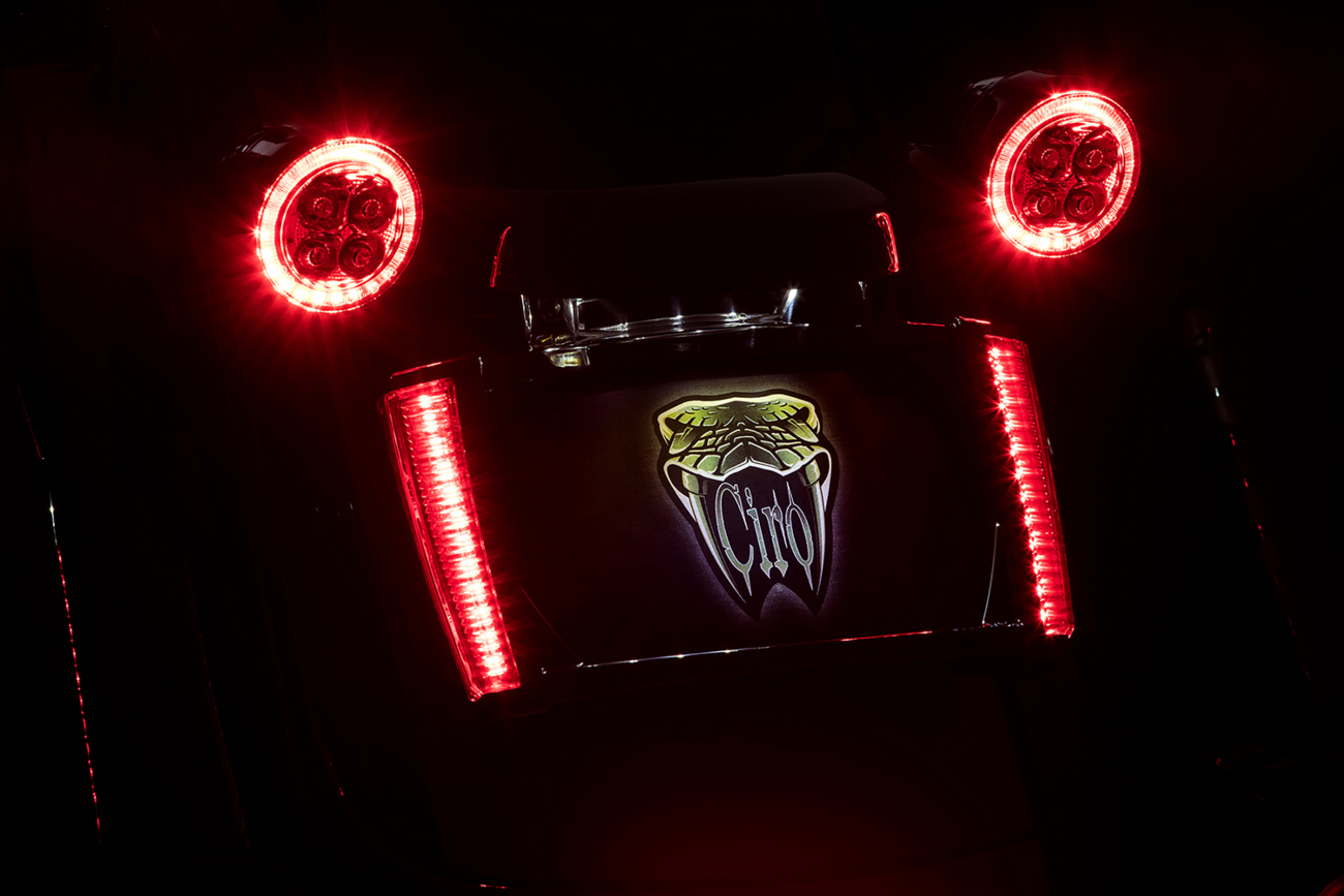 Ciro LED Lighted License Plate Frame For Harley Touring 2014-2025