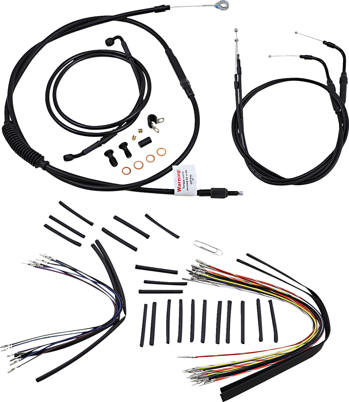 Burly Handlebar Cable Installation Kit For Harley Softail FL 2007-2010