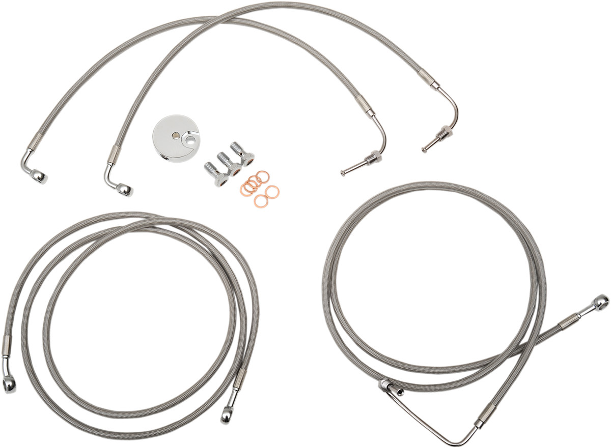 LA CHOPPERS Stainless Steel Brake Line Kit
