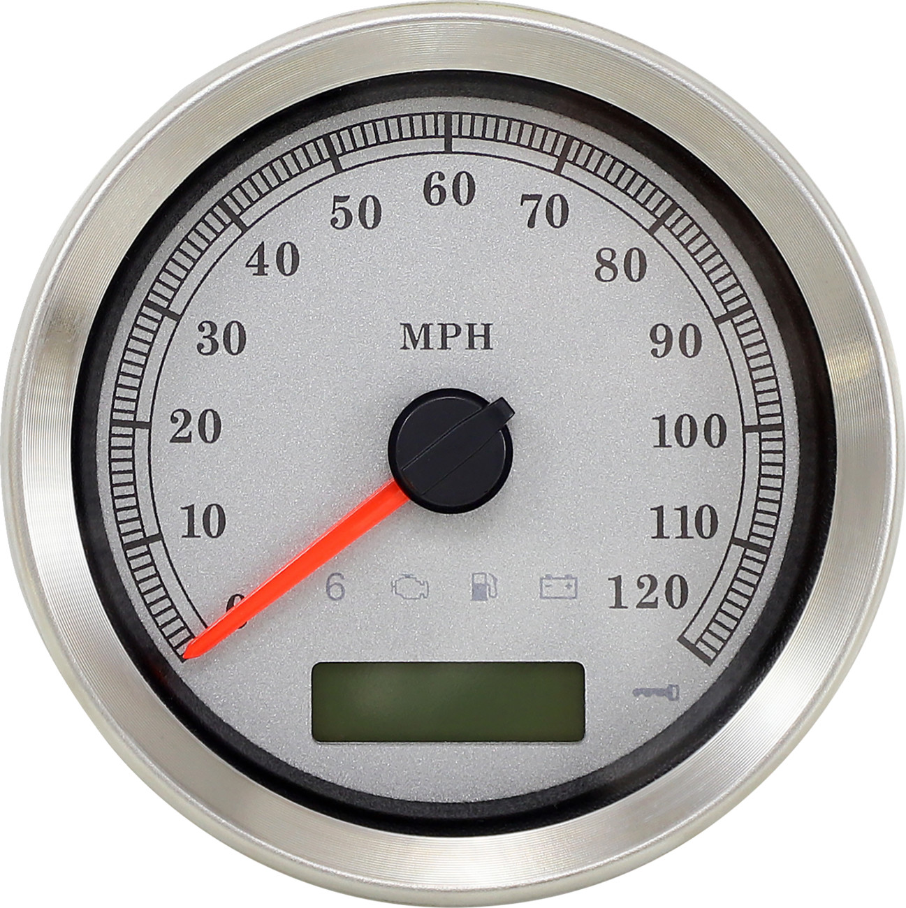 Drag specialties Programmable Speedometer - Silver Face - MPH Harley Davidson