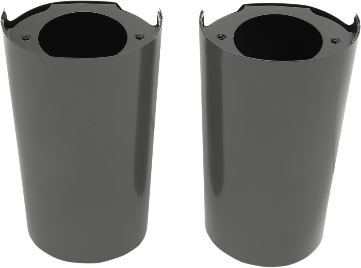 Drag specialties Fork Slider Covers - Stock Length - Black Harley Davidson