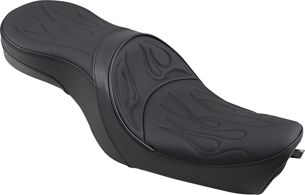 Drag specialties seats Low Profile Seat - Flame Stitched - XL '04-'22 Harley Davidson