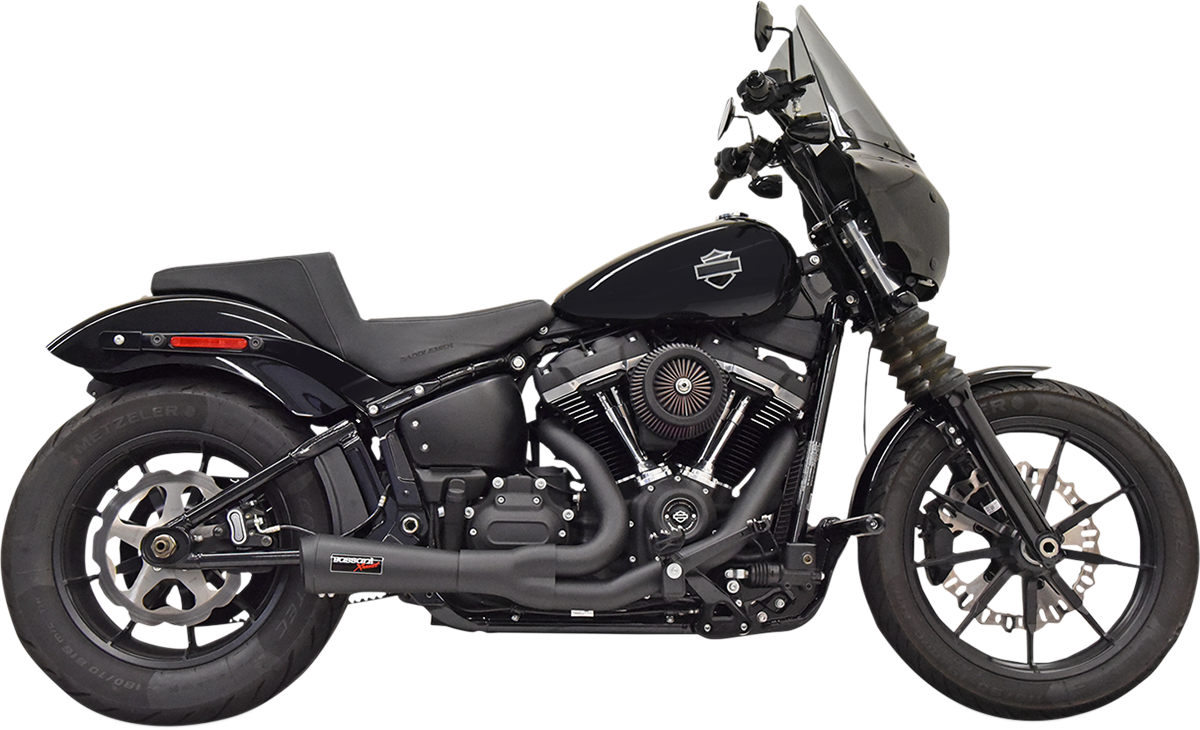 Bassani Ripper Road Rage Short 2-1 Black Exhaust 2018-2023 Harley Softail FXST