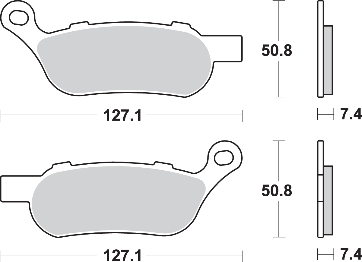 SBS Sintered Metal Harley/Buell Brake Pads