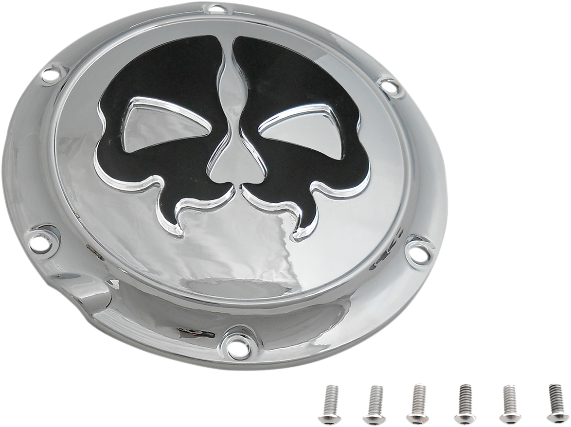 Drag specialties Split Skull Derby Cover - Chrome Harley Davidson