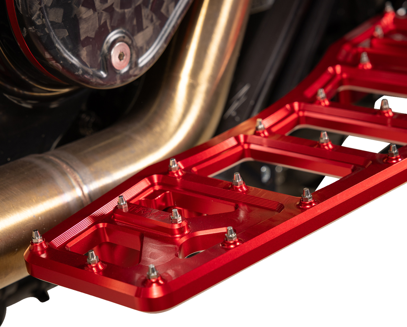 Thrashin supply co. Aggressor Floorboards - Red Harley Davidson