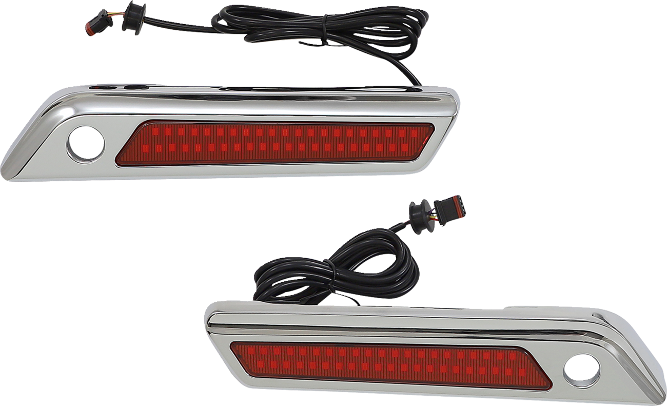 Custom Dynamics Dual Color Saddlebag Latch Lights With Housing For Harley Touring 2014-2023