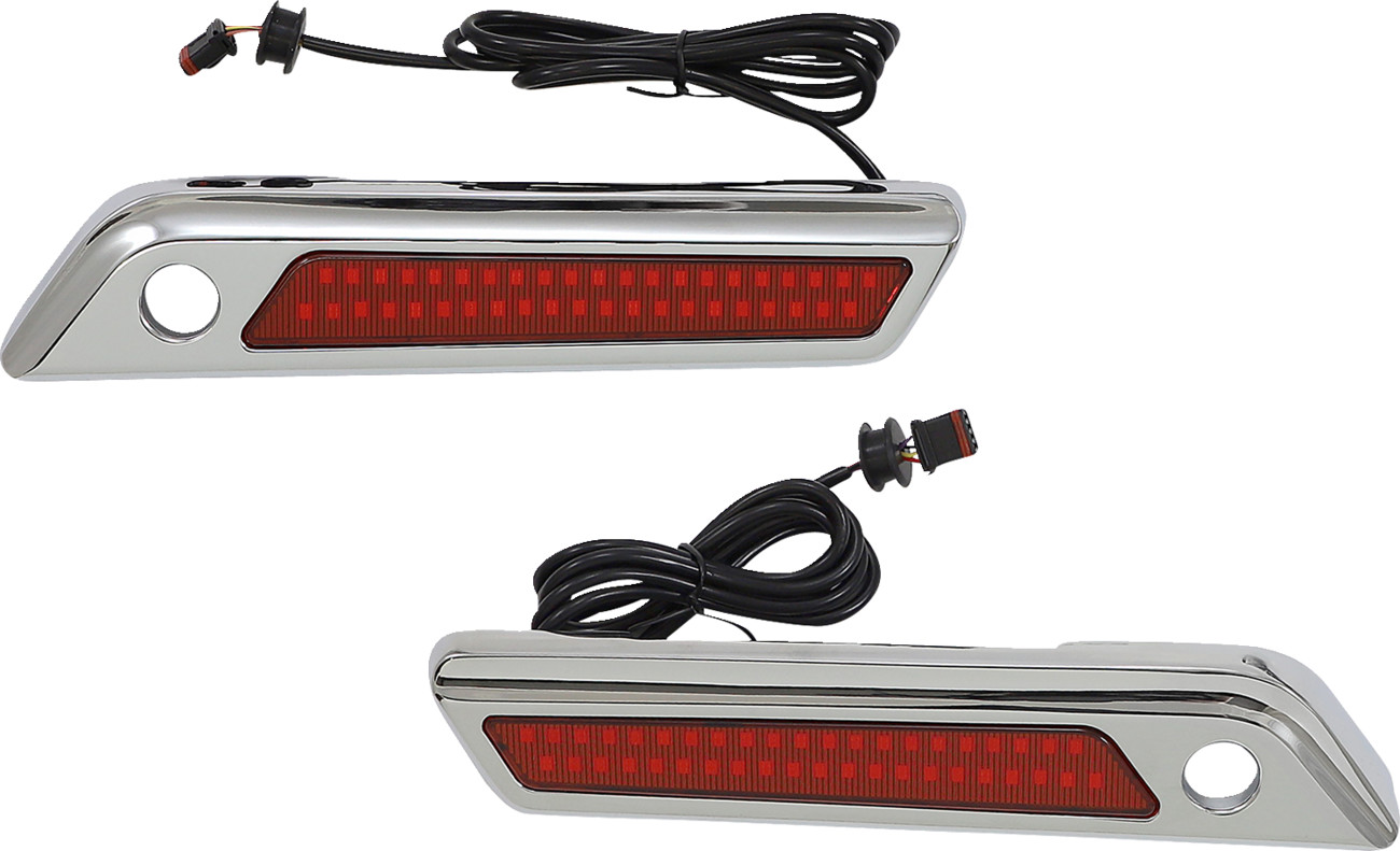 Custom Dynamics Dual Color Saddlebag Latch Lights With Housing For Harley Touring 2014-2023