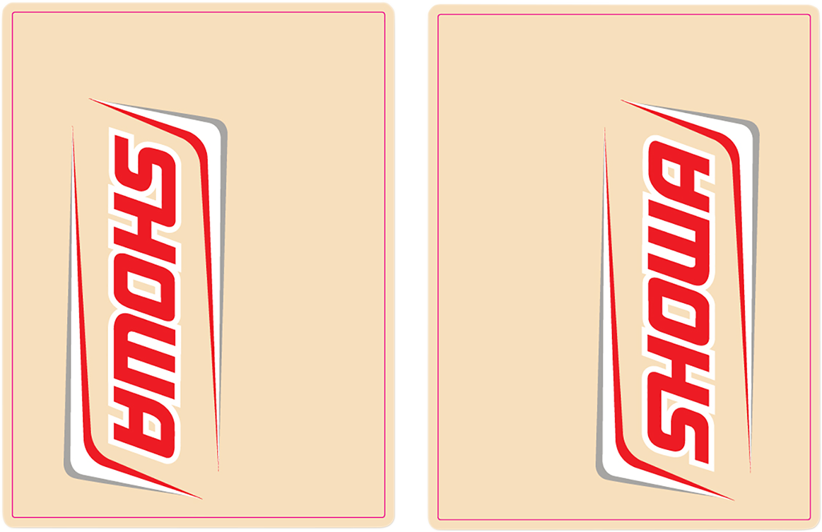 Flu designs inc. Upper Fork Decal - Showa - Red/White/Gray