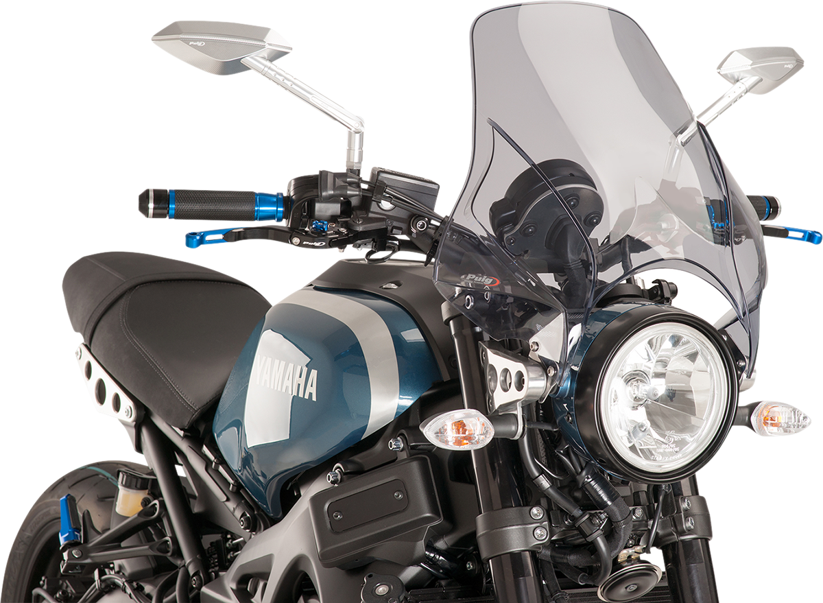 Puig hi-tech parts Modelo Windscreen - 15-3/8" - Smoke Kawasaki/Cagiva/Ducati/Honda/Suzuki/Triumph/Yamaha/Daelim/Royal Enfield/Moto Guzzi