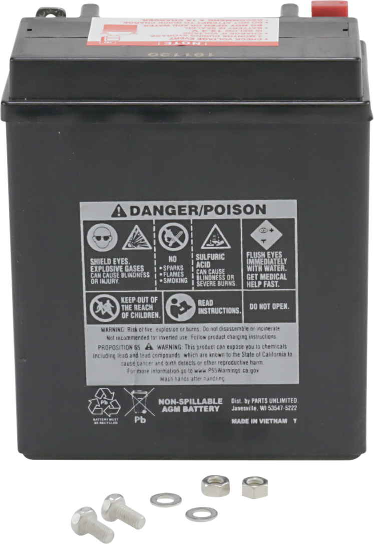 Parts unlimited AGM Battery - CTX12AABS Benelli/Honda/Kawasaki/Yamaha/Ducati