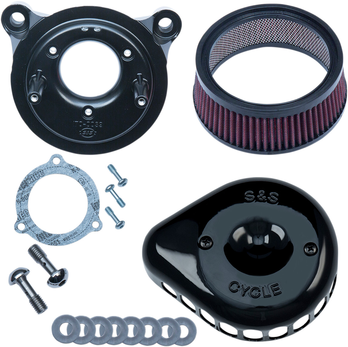 S&S Cycle Mini Teardrop Stealth Air Cleaner Kit For Harley EFI 2008-2017
