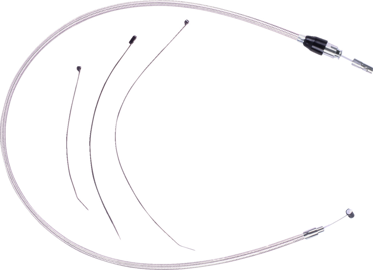 Polished Stainless Quick Connect Upper Clutch Cable