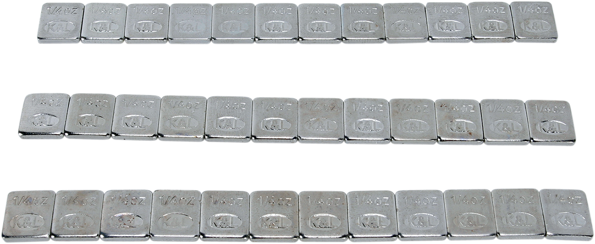 K&l supply Wheel Weights - Rectangle - Adhesive Stick-On - Chrome - 36 Pack