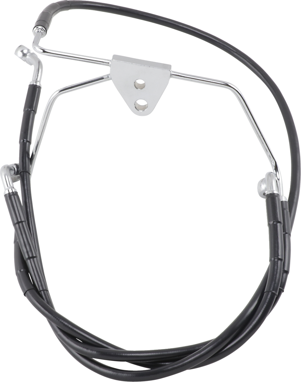 Drag specialties Brake Line - Front - Black - +10" - FLH '96-'07 Harley Davidson