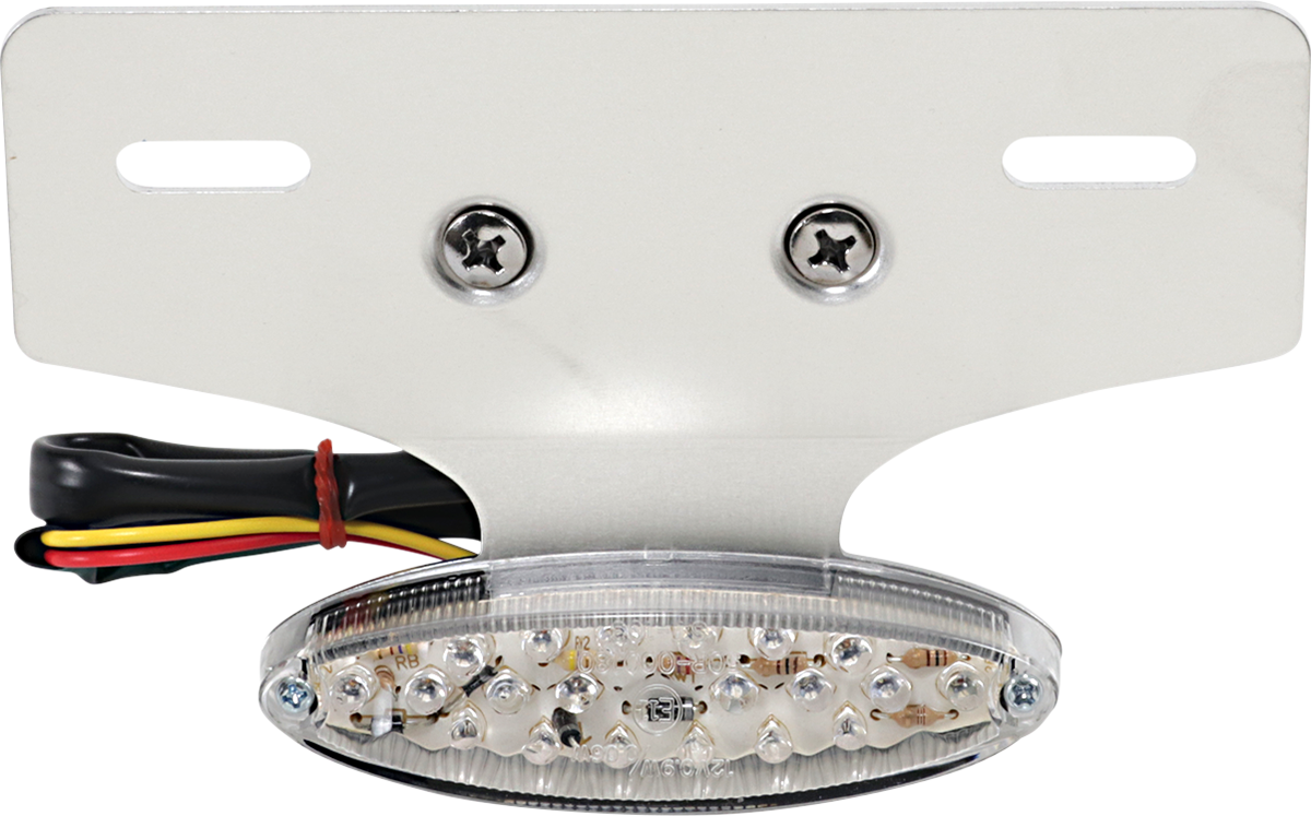 Drag specialties Taillight/License Plate Mount - Cat Eye -Clear Lens - Red LED