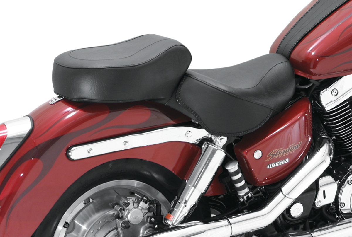 Mustang Seat - Vintage - Wide - Touring - Without Driver Backrest - One-Piece - Smooth - Black - VT1100 2000-2008 Honda VT1100C2 Shadow Sabre / 1997-2008 Honda VT1100C Shadow Spirit / 1987-1996 Honda VT1100C Shadow