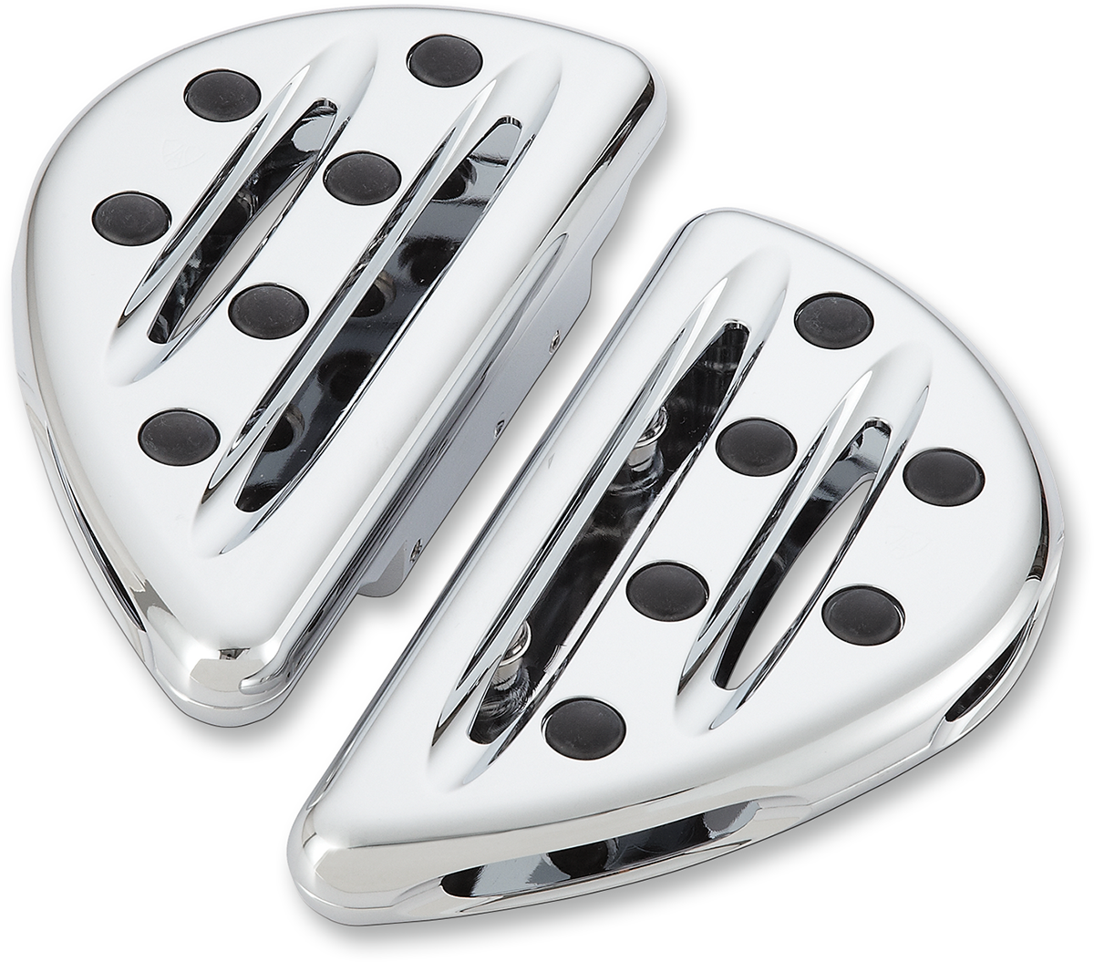 Arlen ness Passenger Floorboards - Deep Cut - Chrome Harley Davidson