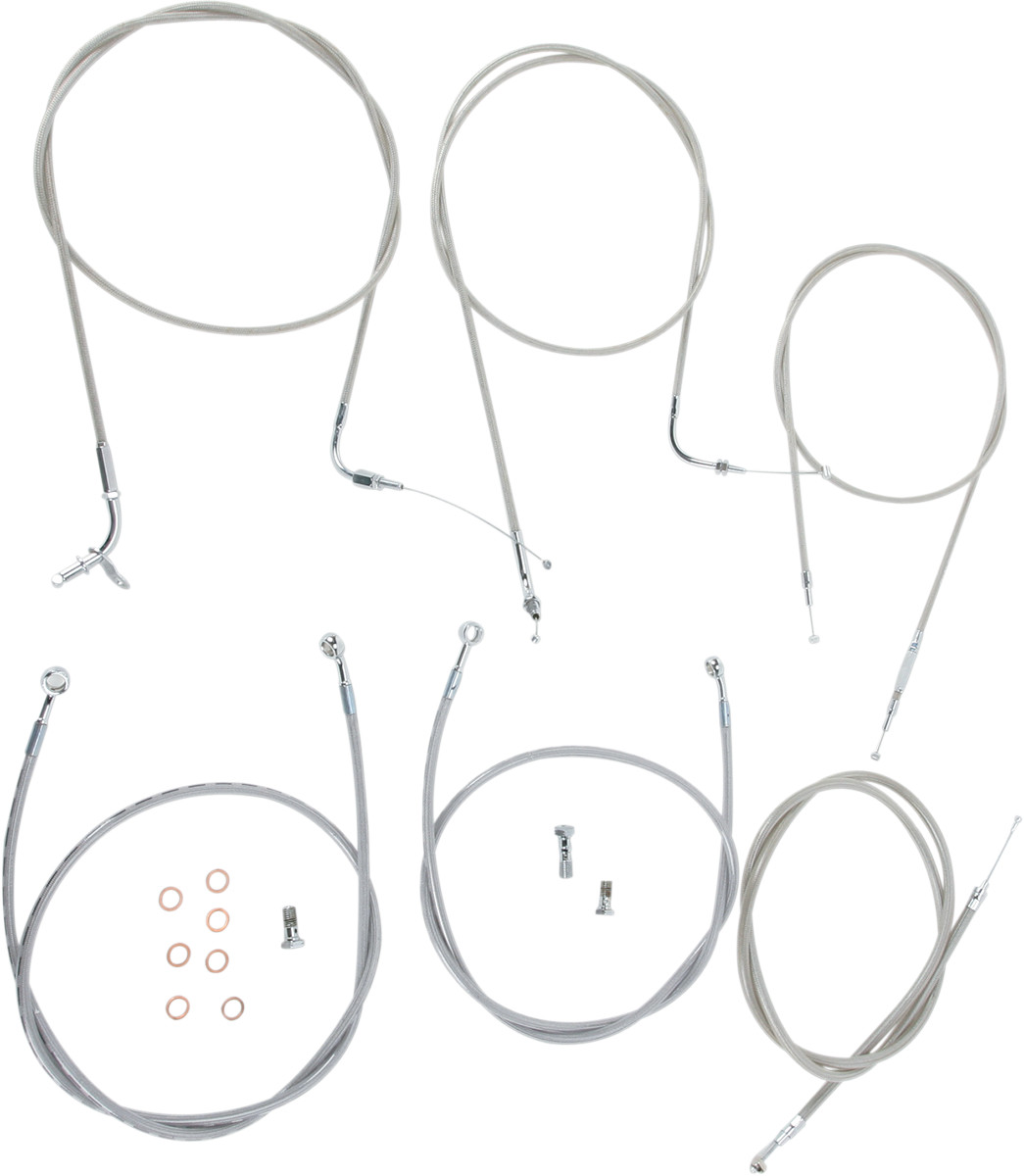 BARON Stainless Handlebar Cable/Line Kit