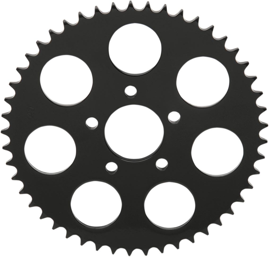 Drag specialties Rear Sprocket - Flat - Gloss Black - 49 Tooth - Big Twin Harley Davidson 49T
