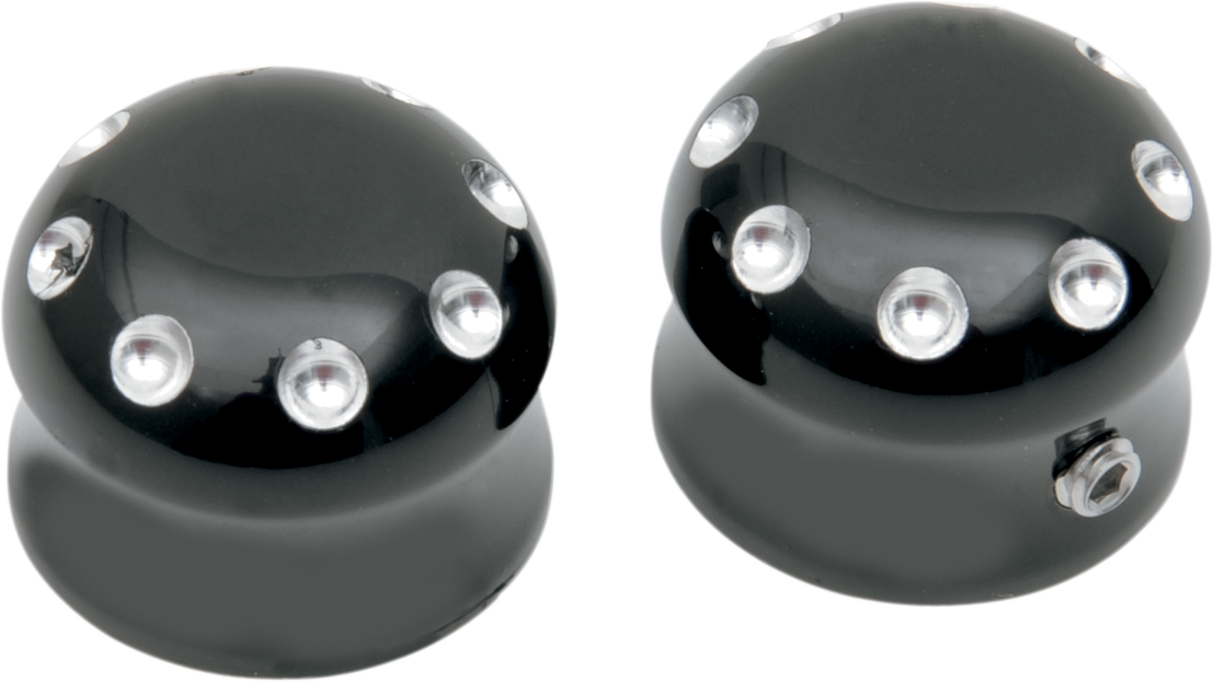 Covingtons Dimpled Front Axle Caps For Harley Touring 2008-2025
