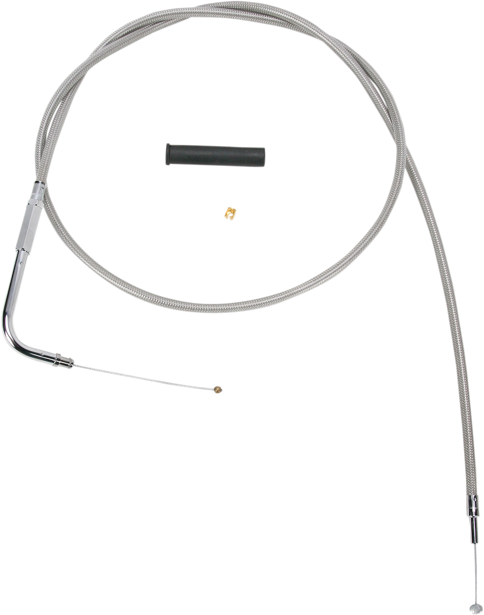 Drag Specialties Stainless Braided Throttle Cable