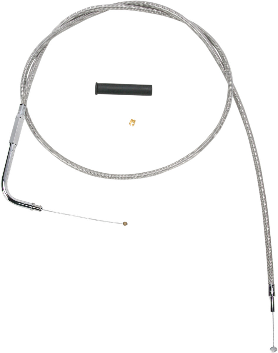 Drag Specialties Stainless Braided Throttle Cable