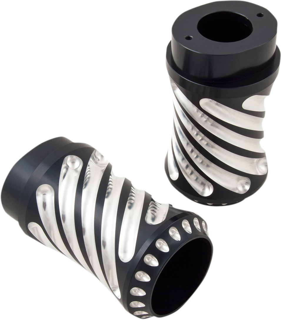 Kens Factory Black 41mm Fork Tube Sliders for 8413 Harley Touring FLHX