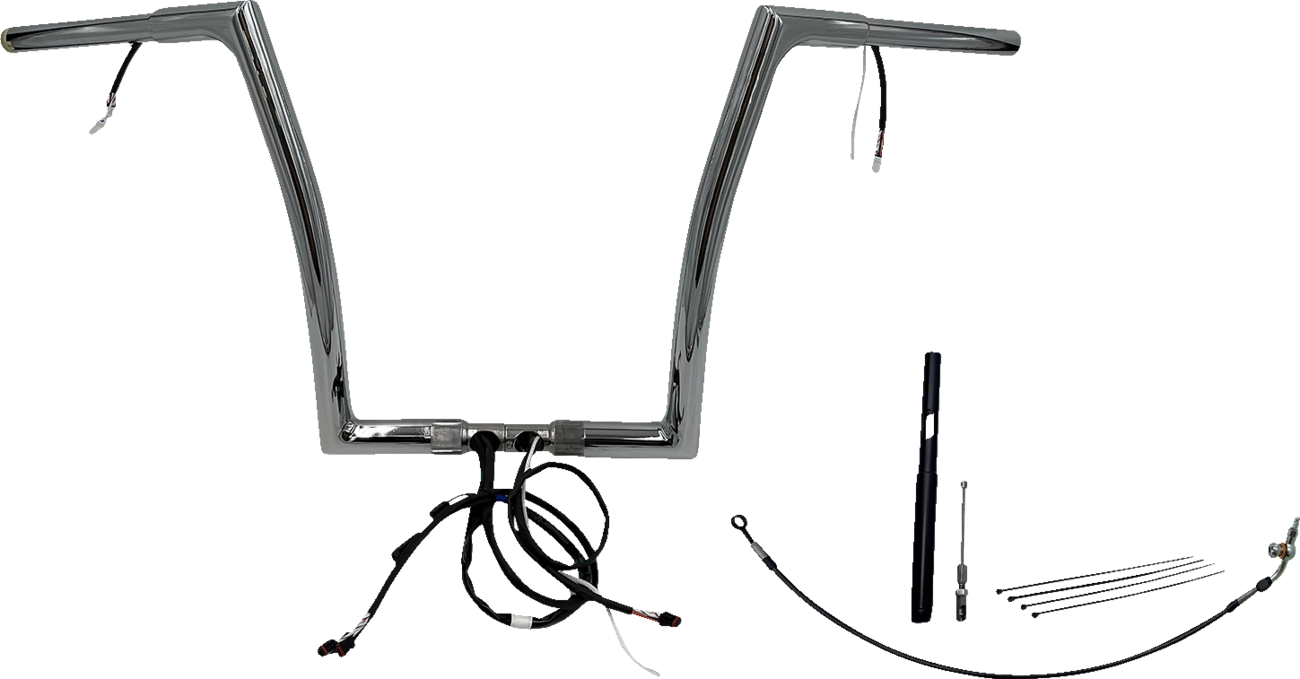 Fat Baggers Inc. 1 1/4" Wired Flat Top Handlebar Kit For Harley Road Glide 2021-2025