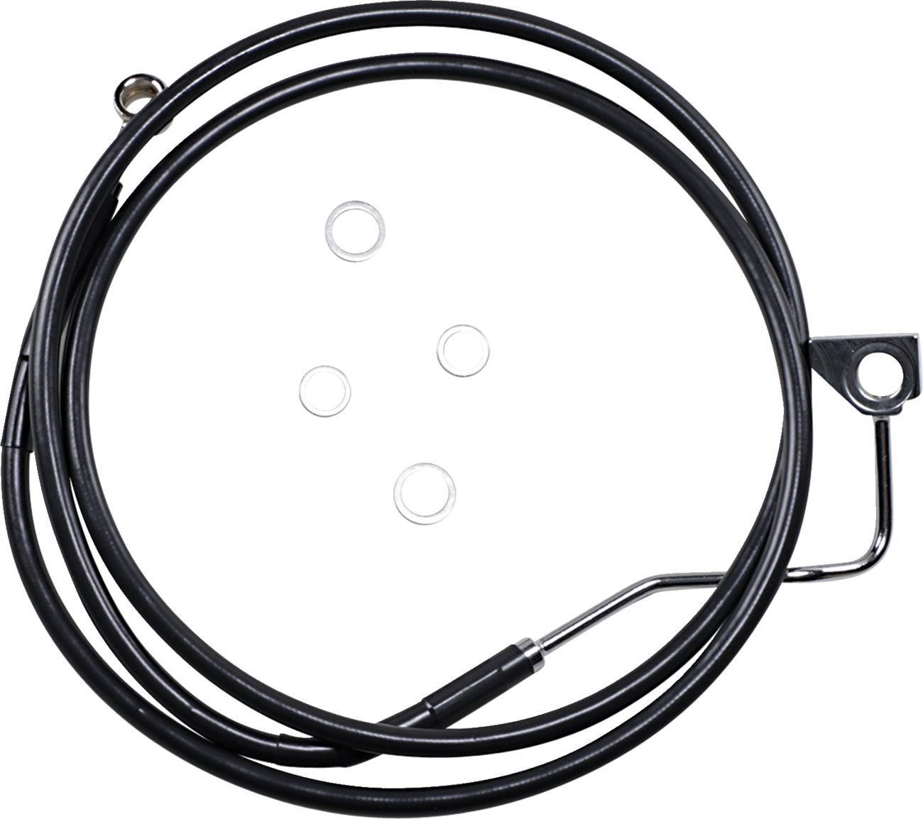 Drag specialties Brake Line - Front (Upper) - Black Harley Davidson