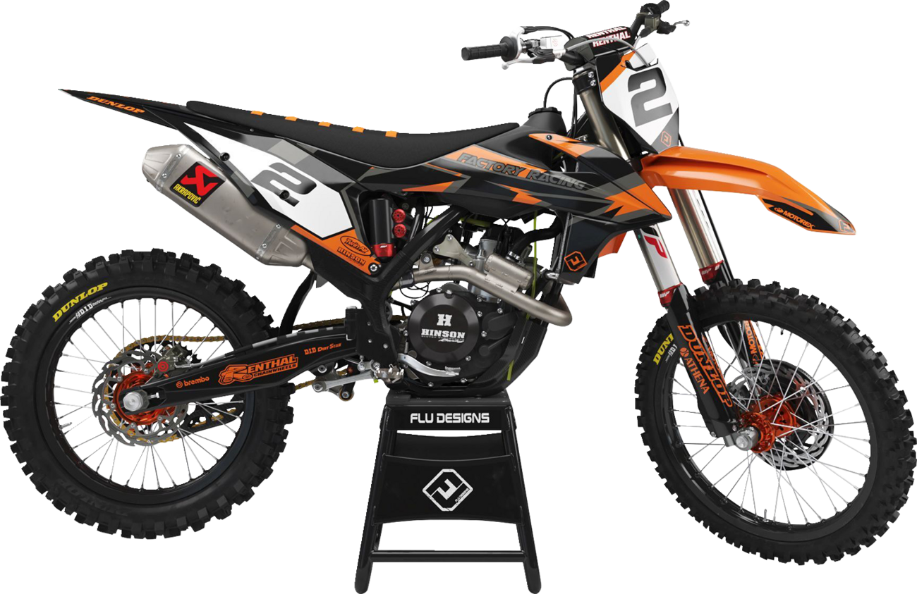 FLU Designs PTS 6 Graphics Kit KTM 125cc-530cc 2007-2011
