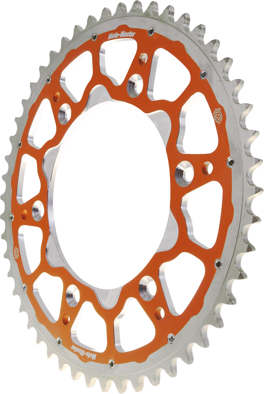 Moto-master Fusion Series Dual Ring Rear Sprocket - 48 Tooth - Orange Gas Gas/Husaberg/Husqvarna/KTM/Triumph 48T