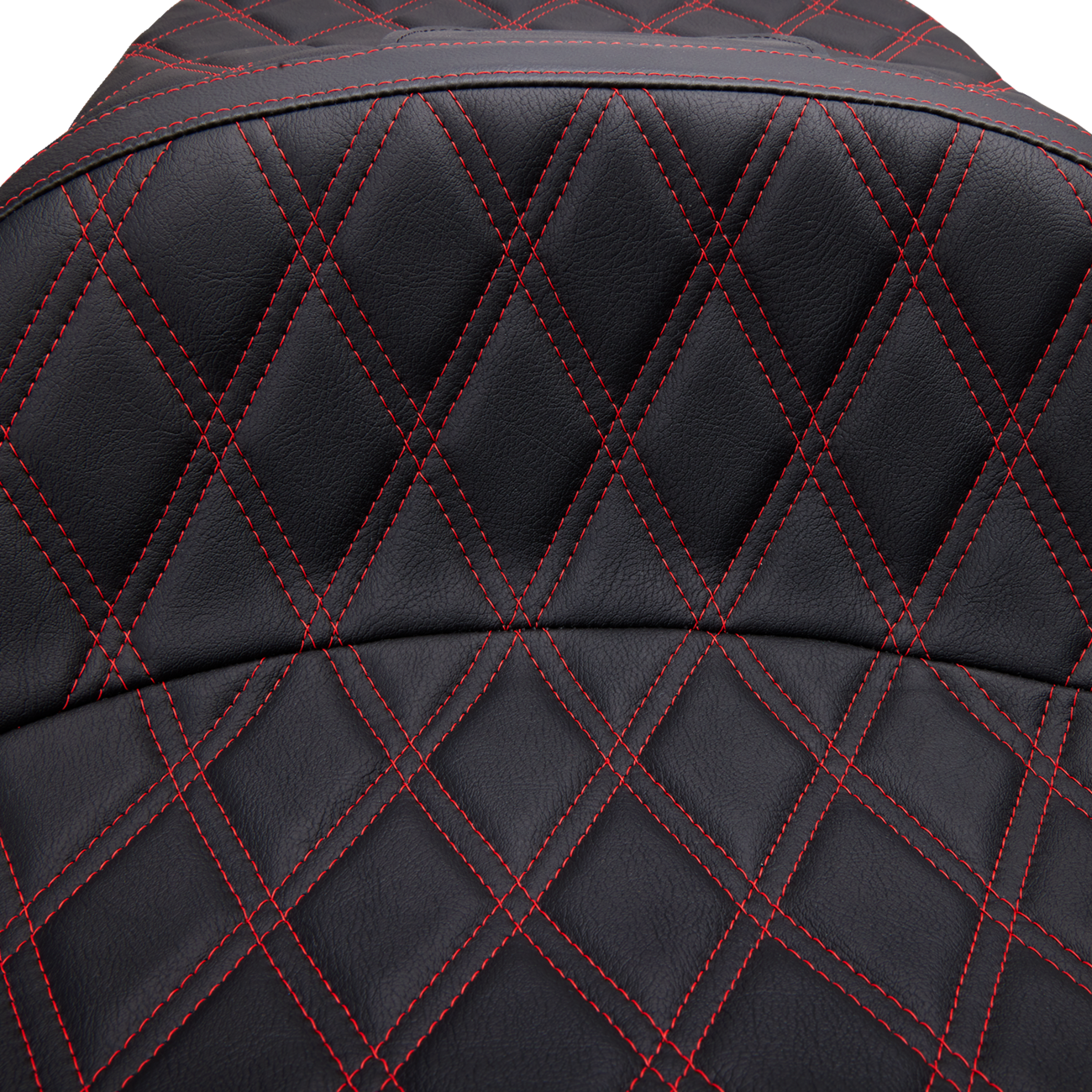Drag specialties seats Freedom Seat - Vinyl - Double Diamond Red Stitch - FLH '97-'07 Harley Davidson