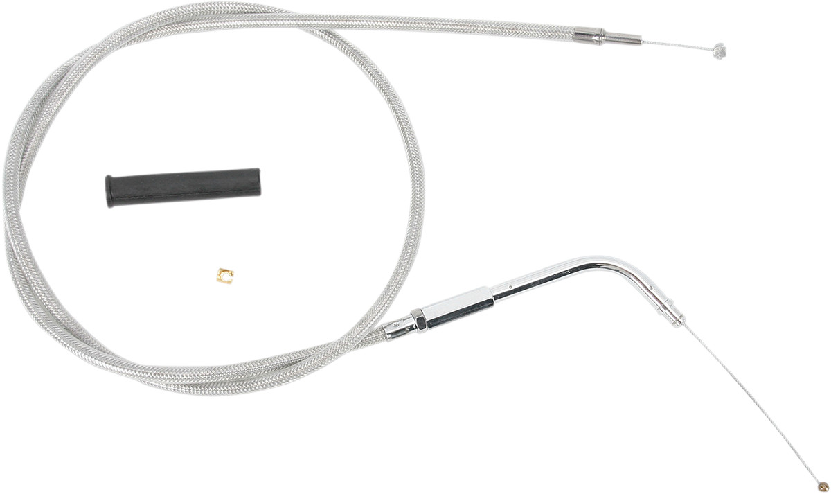 Drag Specialties Stainless Braided Throttle Cable