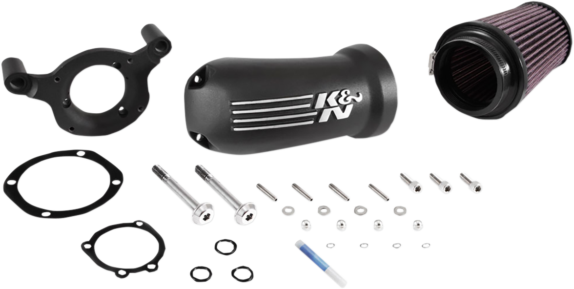 K & n Aircharger® Intake System with Cast Aluminum Intake Tube - Satin Black Harley Davidson