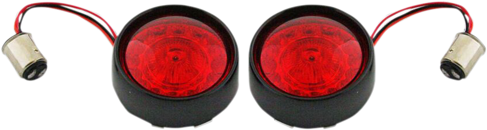 Custom Dynamics Black Probeam 1157 Red Rear LED Bullet Turn Signal Clusters