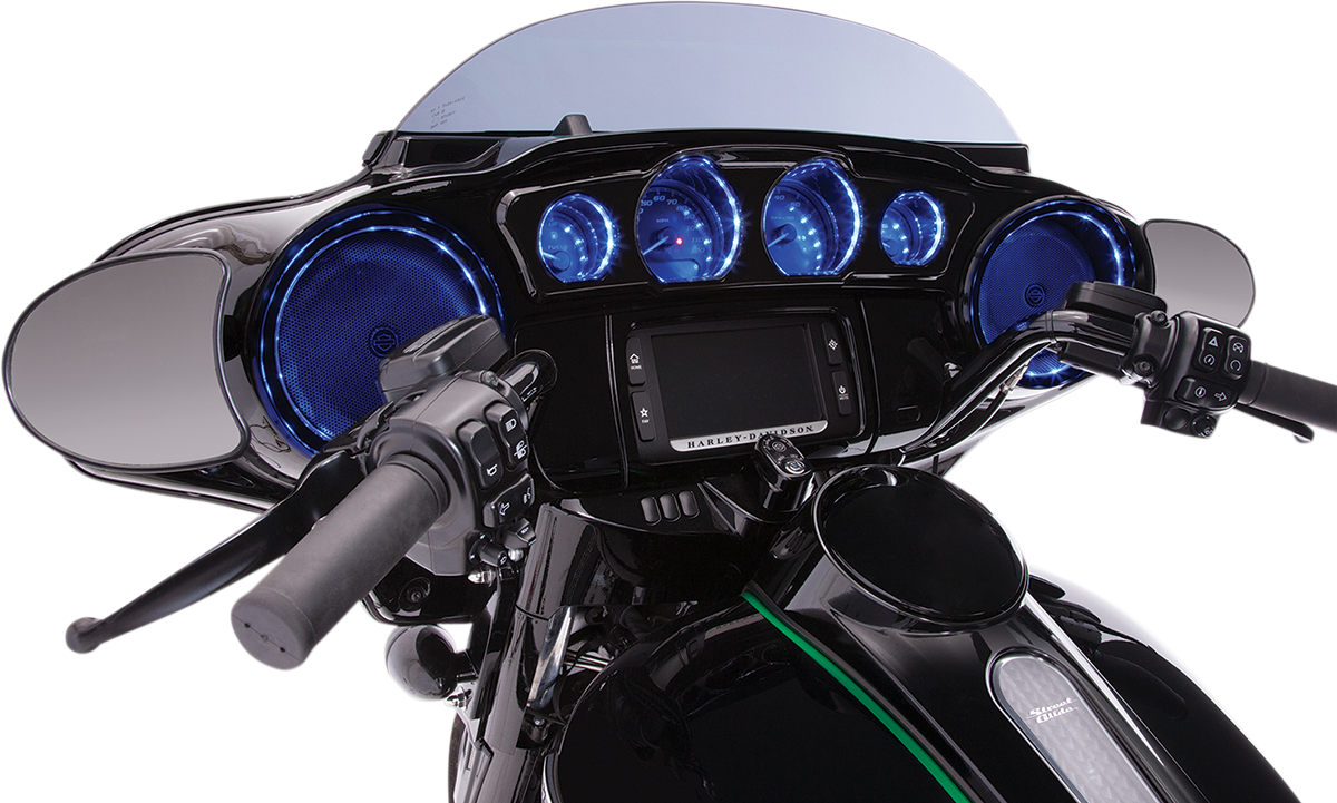 Ciro Black Accent LED Dash Lights For 14 19 Harley Touring FLHX FLHTCUL 