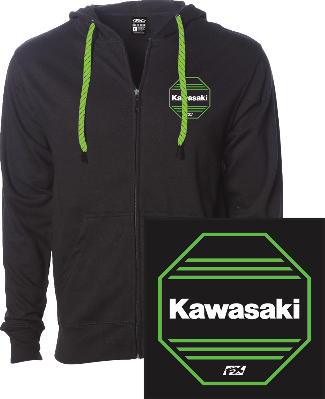 Factory Effex Kawasaki Octagon Zip Up Hoody