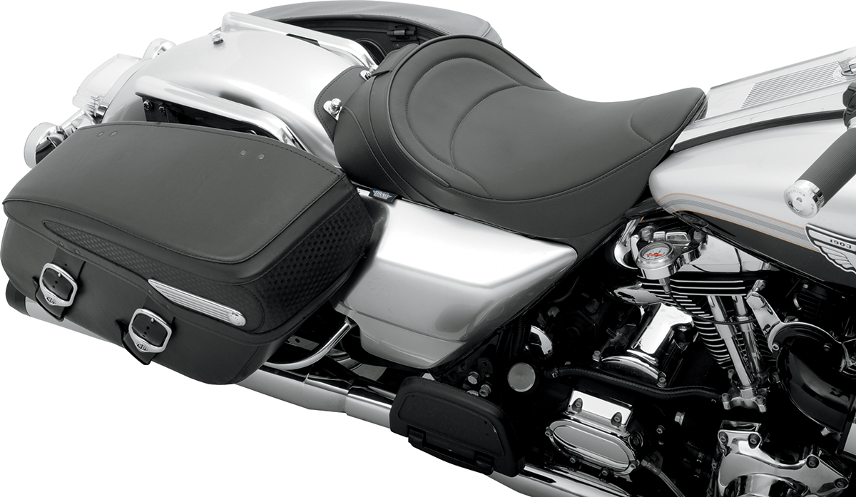 Drag specialties seats Solo Seat - Mild Stitched - Driver Backrest - FLH '97-'07 Harley Davidson