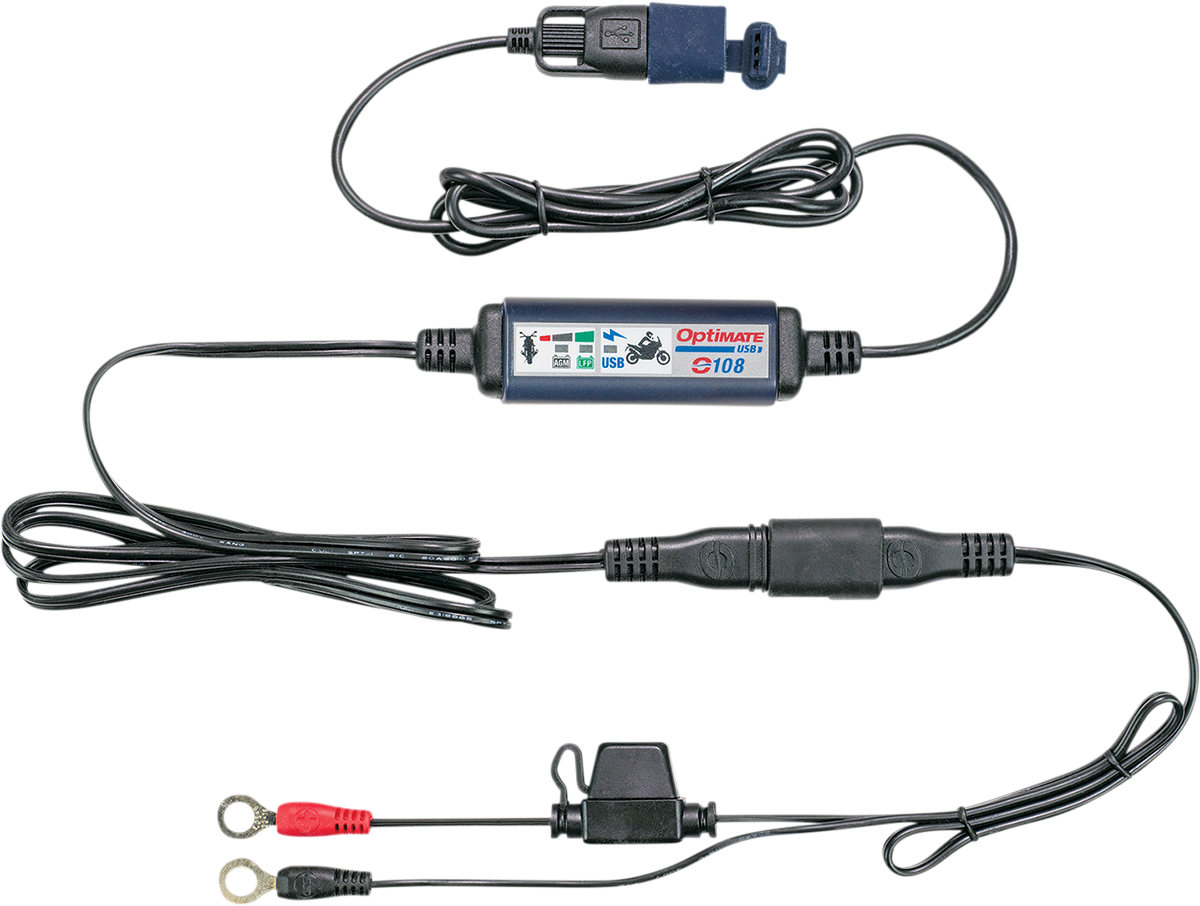 Tecmate SAE to USB Power Cable O-108 - With Battery Lead