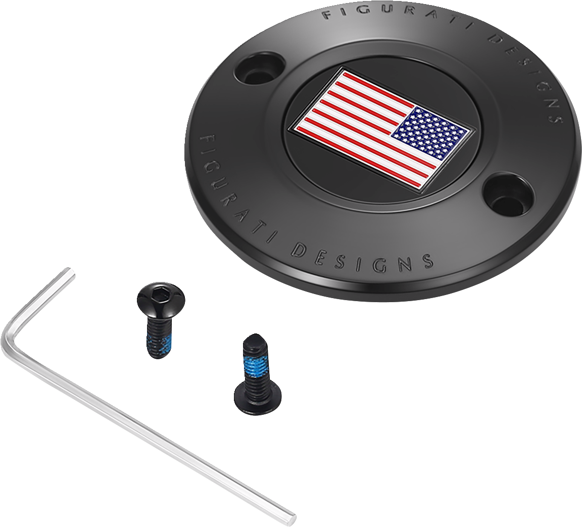Figurati Designs American Flag Timing Cover For Harley M8 2017-2025