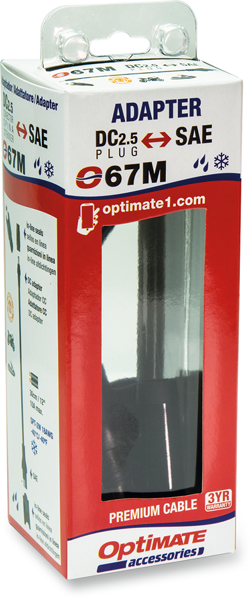 TecMate SAE To 2.5 DC Adapter Cable Set