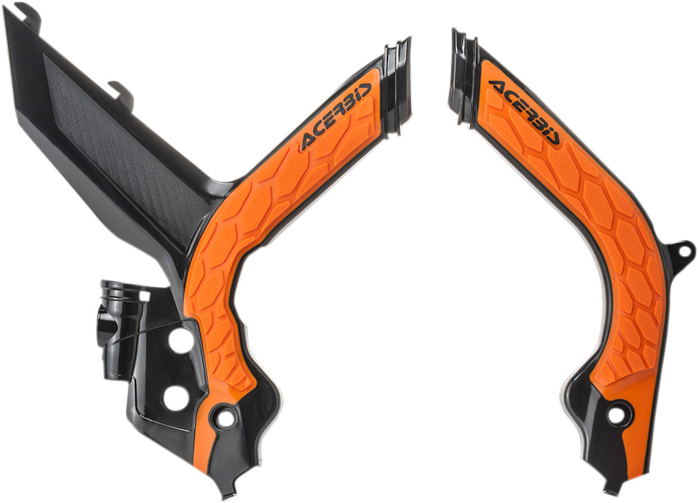 Acerbis X-Grip Frame Guards - '16 OEM Orange/Black - KTM