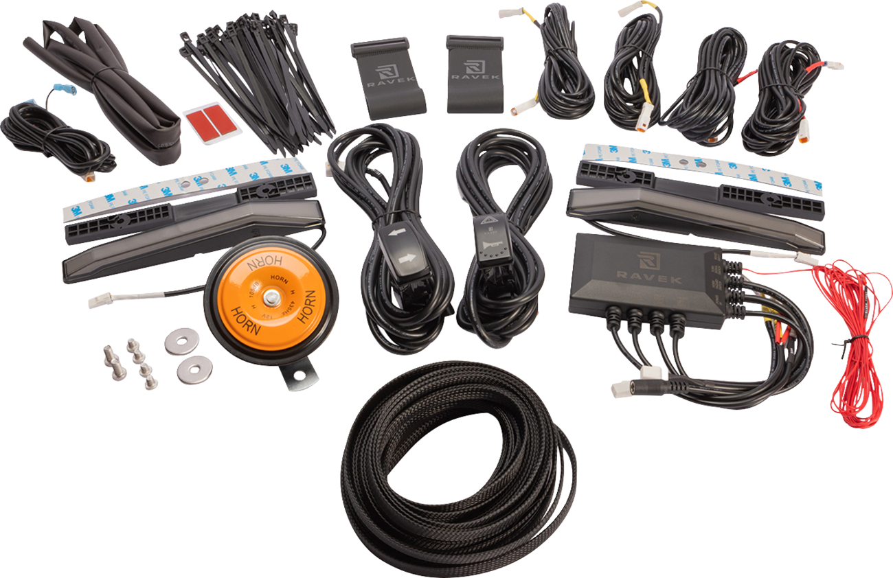 Ravek Auto-Cancel Turn Signal Kit w/White Running Lights Polaris Ranger 2015-2018