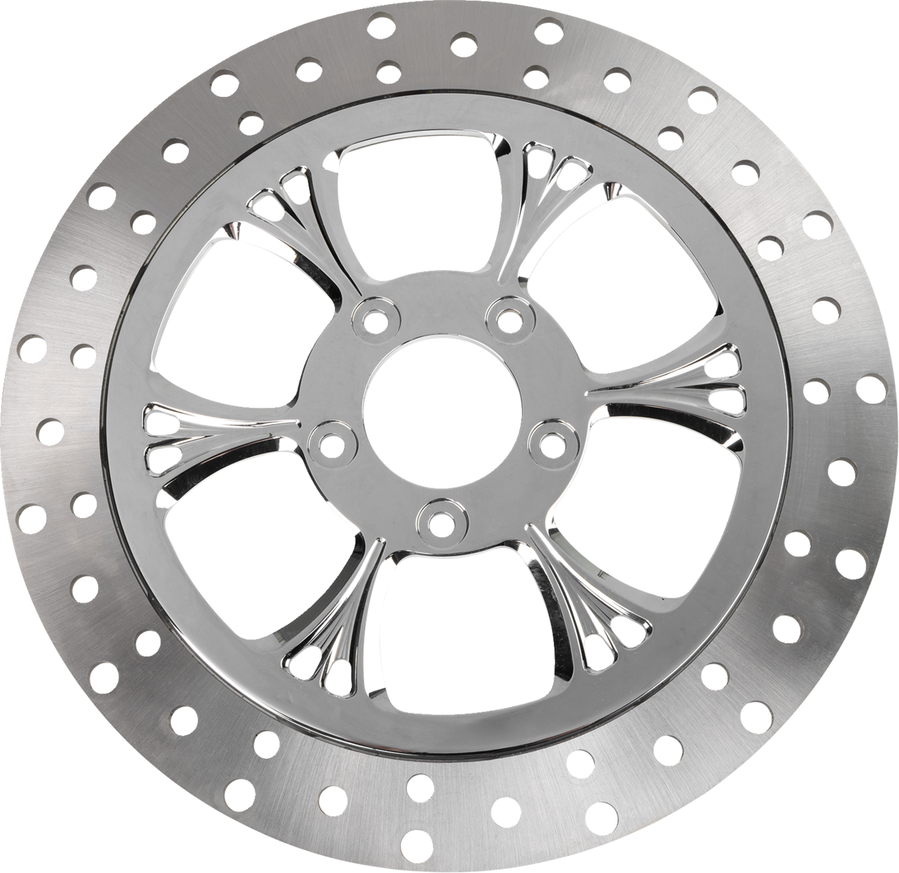 Rc components Floating Brake Rotor - Front Right - Majestic - 320 mm - Chrome 2024-2024 Harley Davidson FLHX Street Glide / 2024-2024 Harley Davidson FLTRX Road Glide