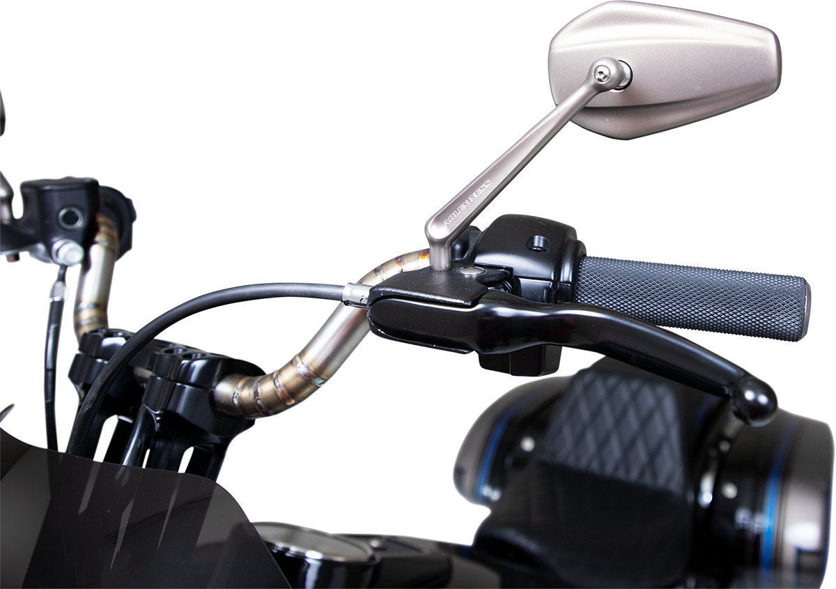 Arlen ness Mirror - Mini Stocker - Side View - Oval - Titanium - Left