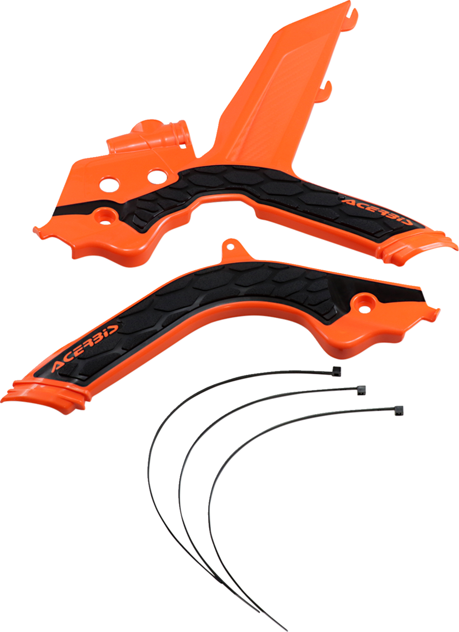Acerbis X-Grip Frame Guards - '16 OEM Orange/Black - KTM