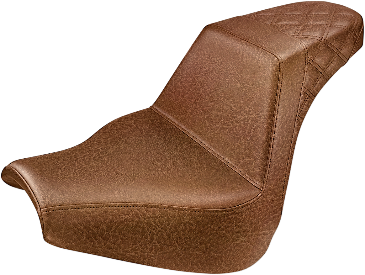 SADDLEMEN Step-Up Seat — Rear Lattice Stitch