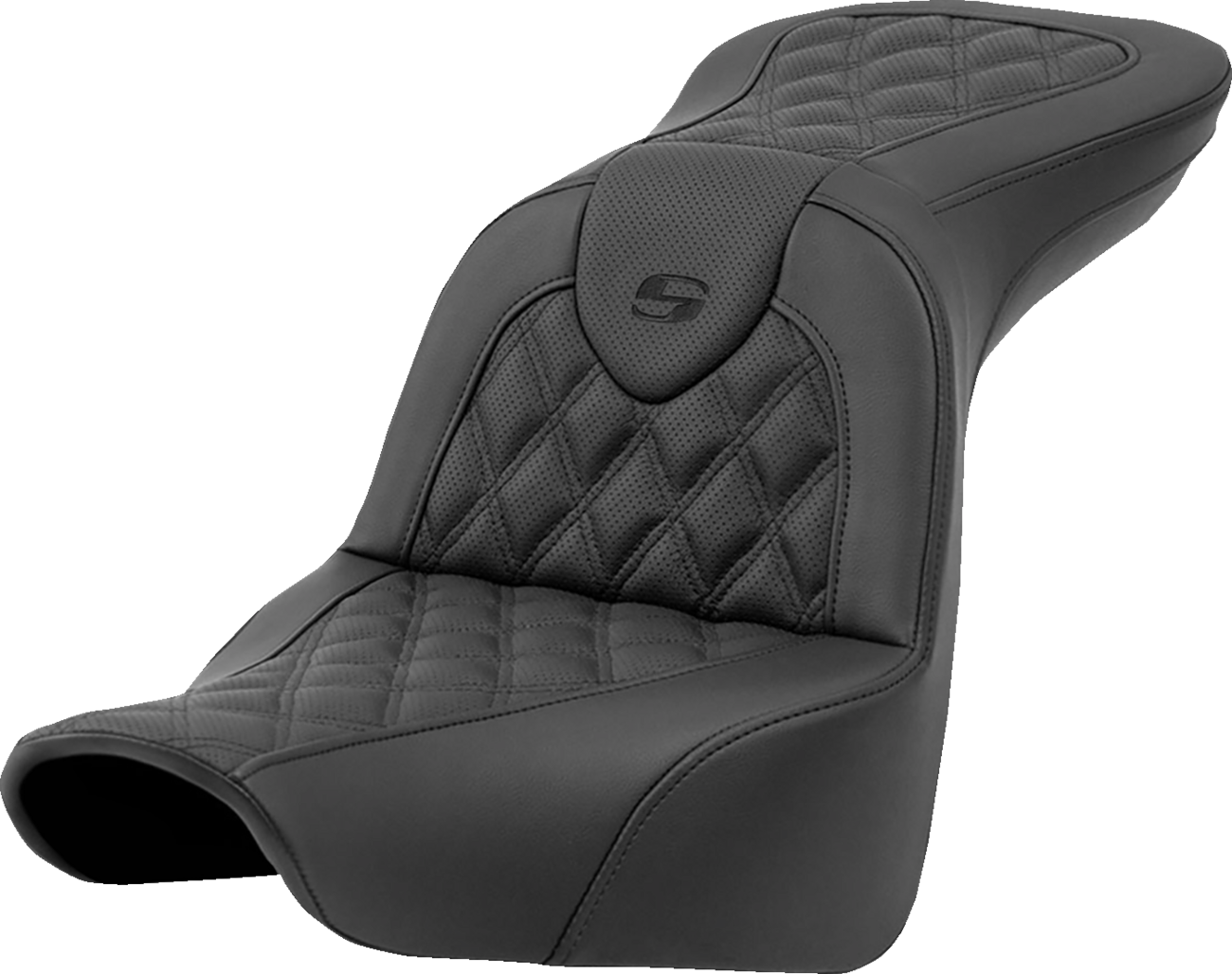 Saddlemen Roadsofa LS Lattice Stitch 2-Up Seat For Harley FXLR/S/ST / FLSB 2018-2025