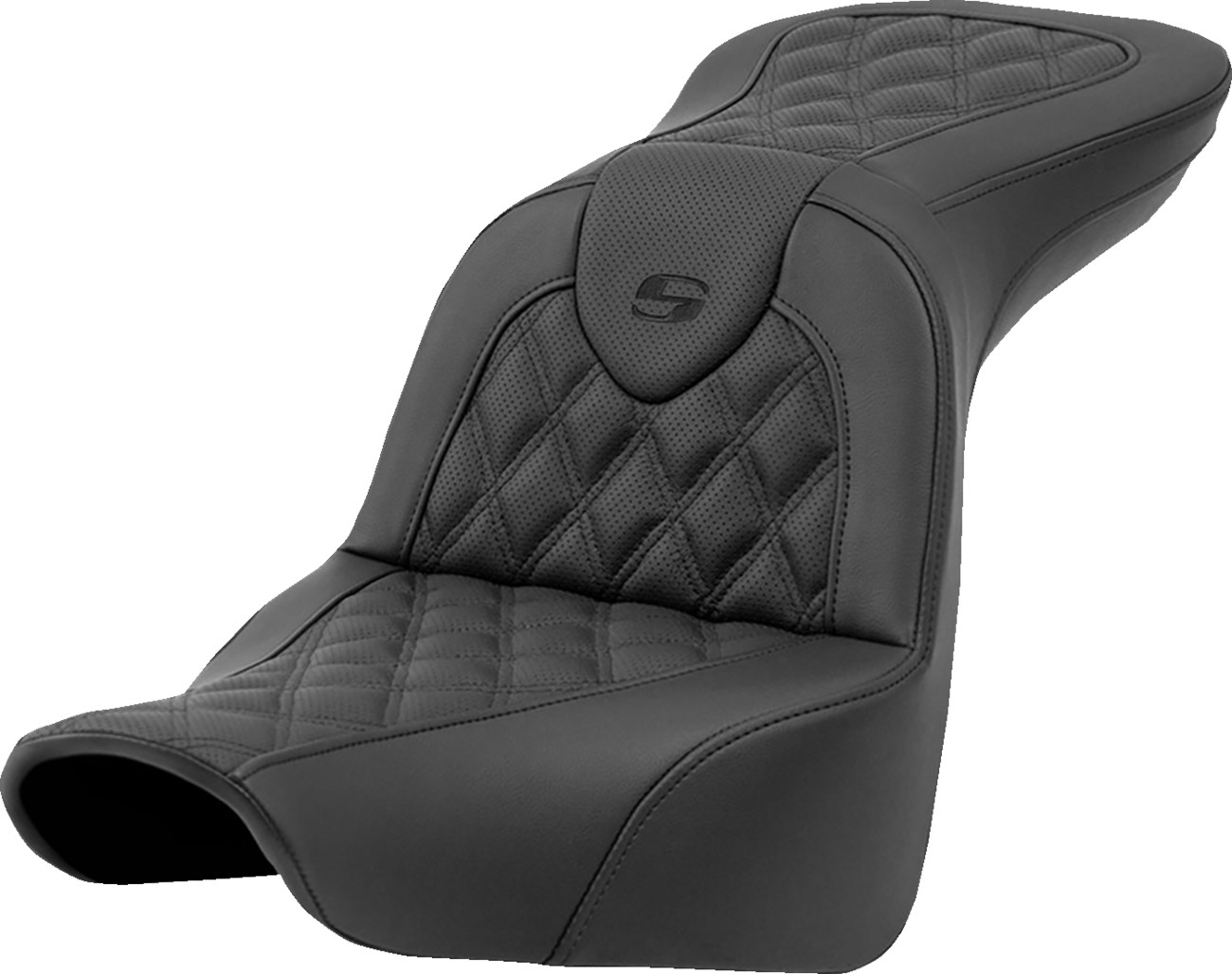 Saddlemen Roadsofa LS Lattice Stitch 2-Up Seat For Harley FXLR/S/ST / FLSB 2018-2025